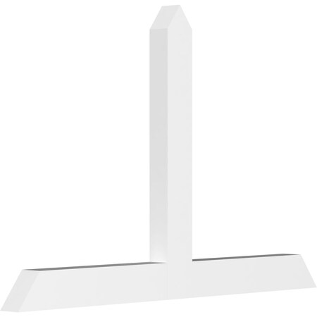 Ekena Millwork Portland Architectural Grade PVC Gable Bracket, 72"W x 48"H x 4"D x 6"F, 16/12 Pitch GBP072X48X0406POR00